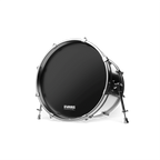 Evans EQ3 Resonant Black Bass Drum Head, No Port, 22 Inch  BD22RB-NP