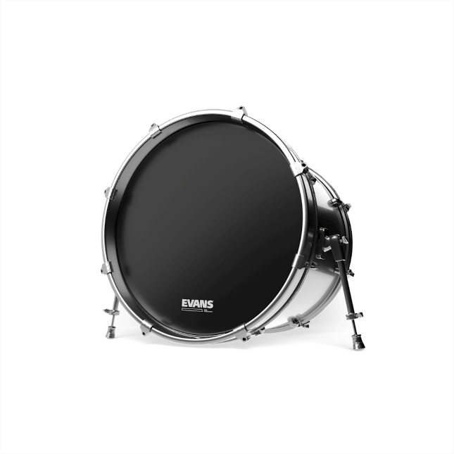 Evans EQ3 Resonant Black Bass Drum Head, No Port, 22 Inch  BD22RB-NP