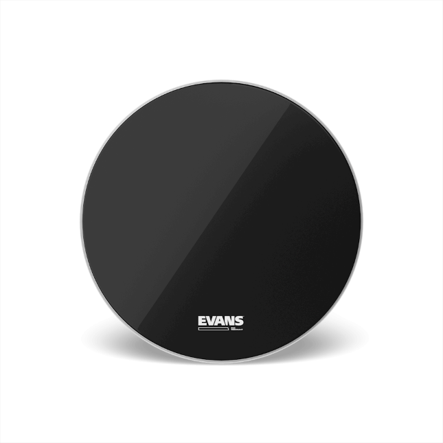 Evans EQ3 Resonant Black Bass Drum Head, No Port, 22 Inch  BD22RB-NP