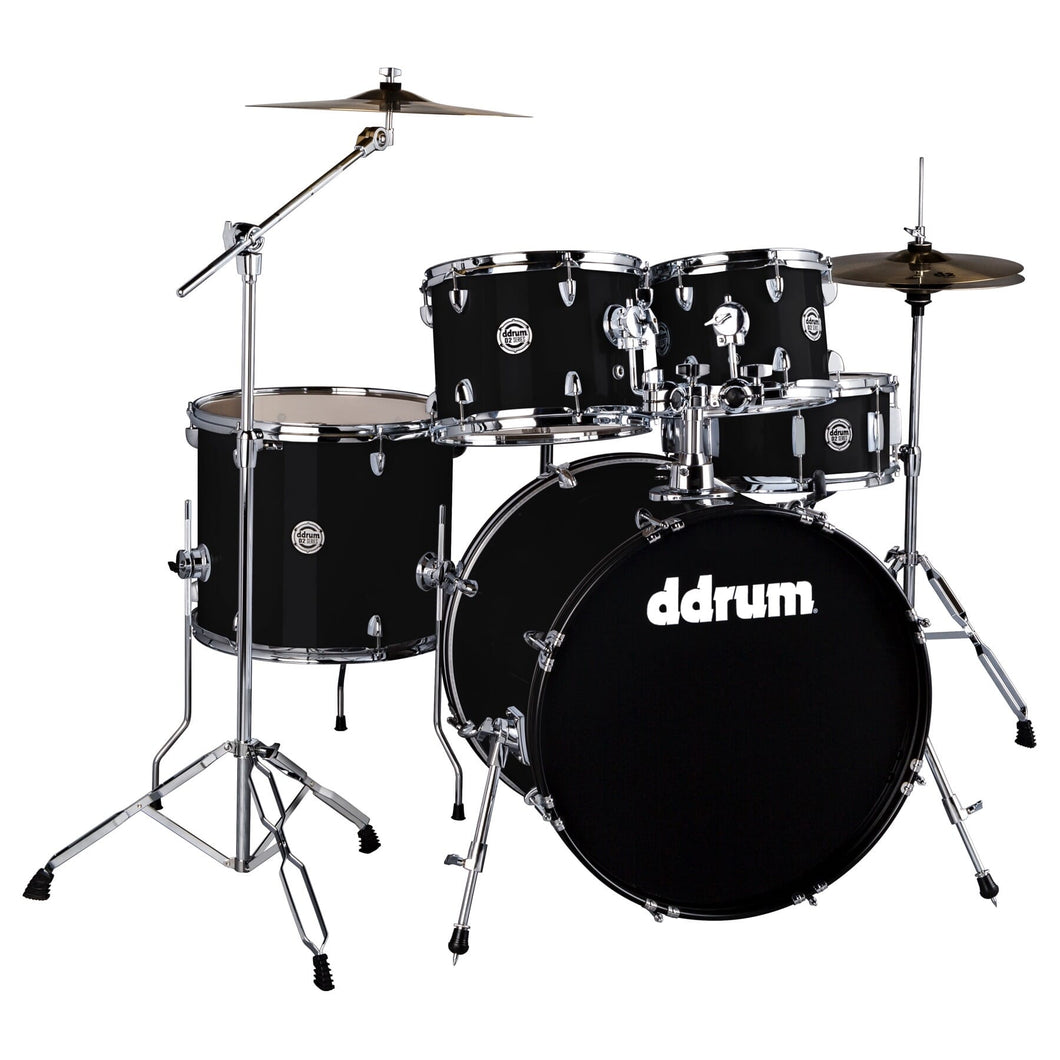 ddrum D2 522 MB 5 Piece Complete Drum Kit w Hardware and Cymbals Midnight Black