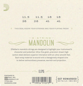 D'Addario EJ75 Phosphor Bronze Mandolin Strings - 11.5-41