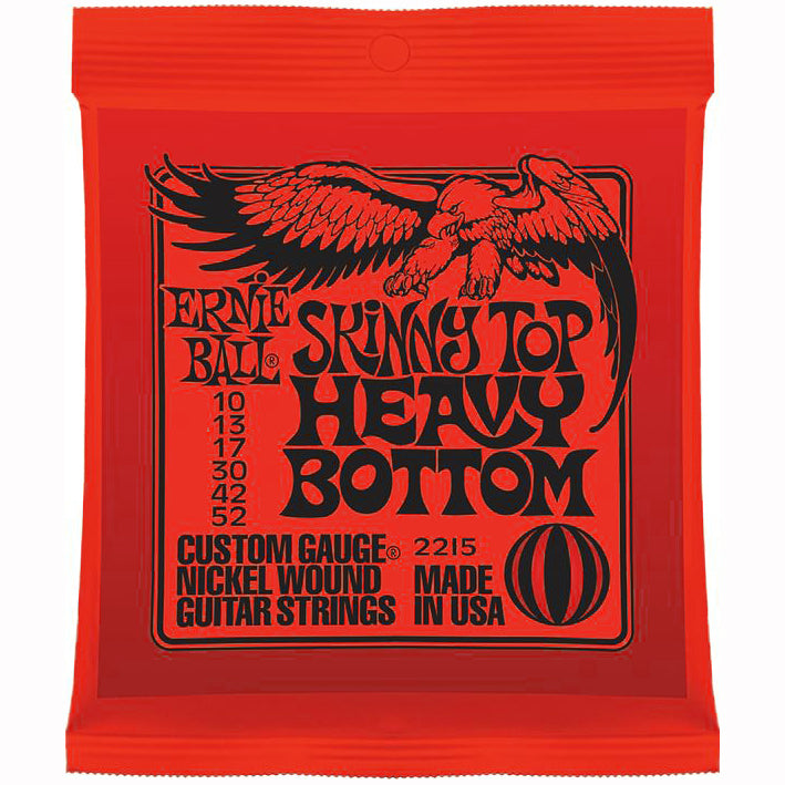 Ernie Ball 2215 Skinny Top Heavy Bottom Nickel Wound Electric Guitar Strings, 10-52