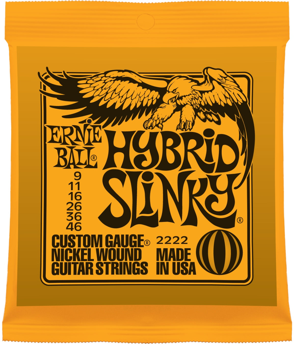 Ernie Ball 2222 Hybrid Slinky Nickel Wound Electric Guitar Strings, 09-46 Main image