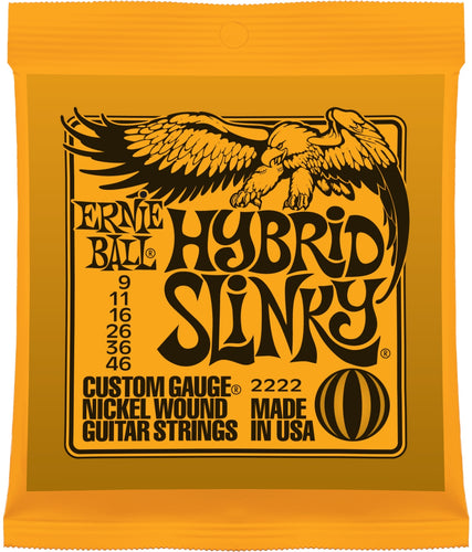 Ernie Ball 2222 Hybrid Slinky Nickel Wound Electric Guitar Strings, 09-46