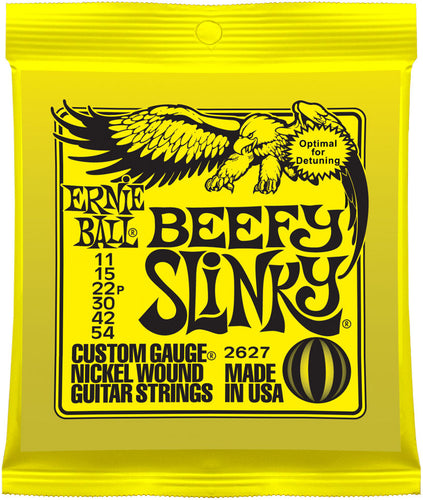 Ernie Ball 2627 Beefy Slinky Nickel Wound Electric Guitar Strings, 11-54