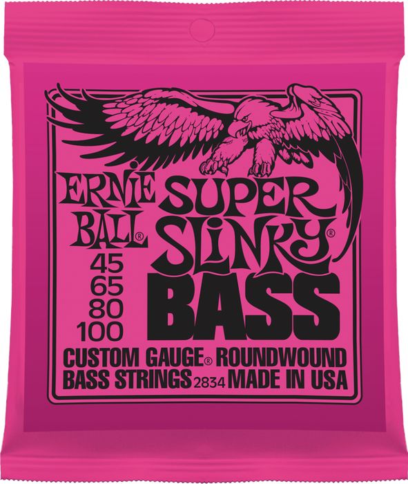 Ernie Ball 2834 Super Slinky 4-String Bass Nickel Wound Bass Strings