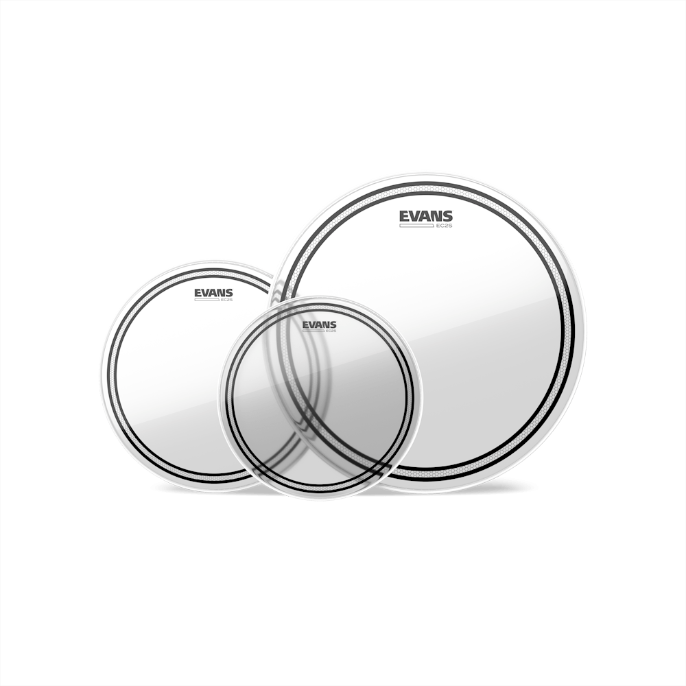 Evans EC2 Tompack, Clear, Standard (12 inch, 13 inch, 16 inch)  ETP-EC2SCLR-S