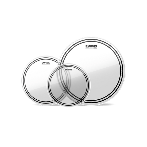 Evans EC2 Tompack, Clear, Standard (12 inch, 13 inch, 16 inch)  ETP-EC2SCLR-S