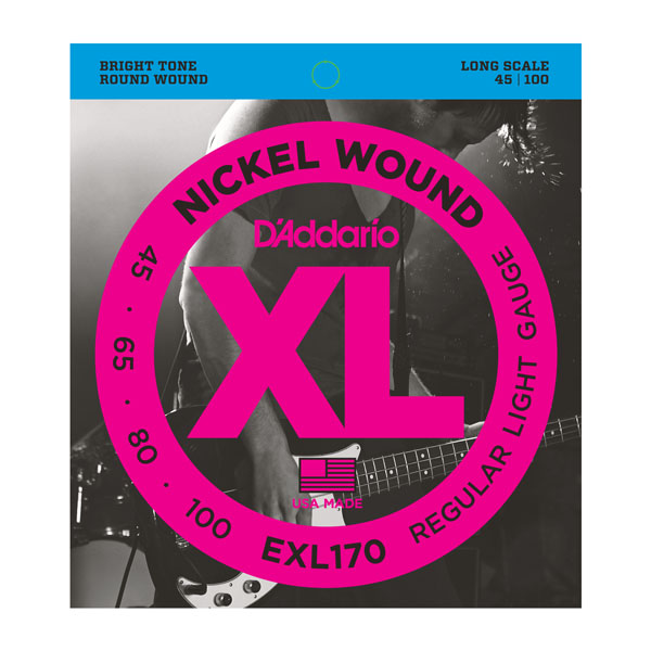 D'Addario EXL170 Nickel Bright Electric Bass Strings - Long Scale - 45 - 100 + Main image