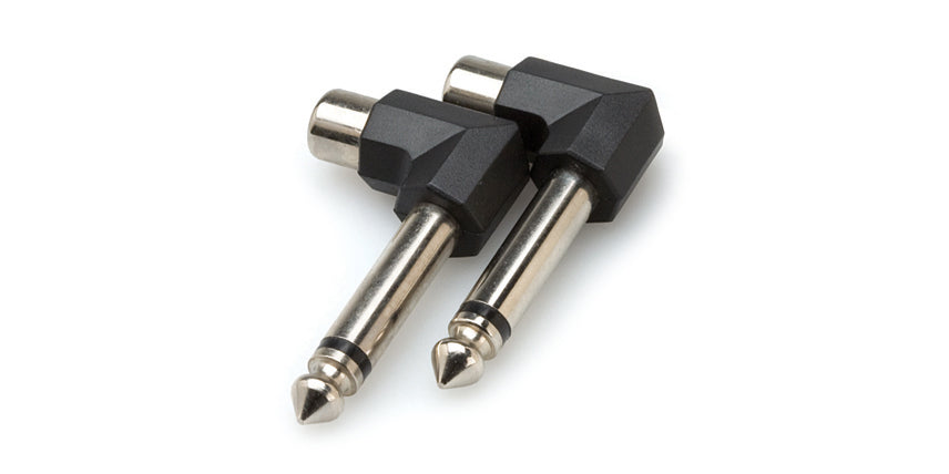 Hosa Technology GPR-123 Right-angle Adaptors RCA to 1/4 TS - 2pc Main image