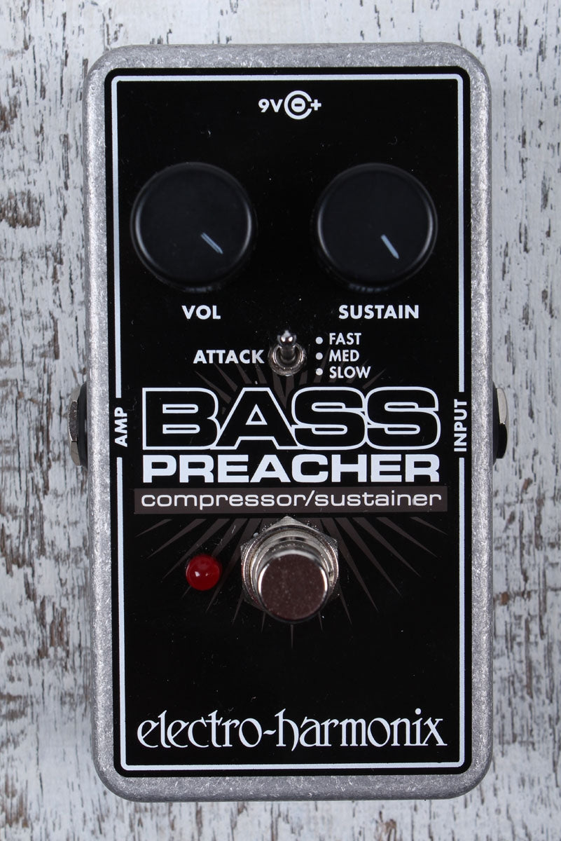 Electro Harmonix Bass Preacher Compressor Sustainer Bass Guitar Effects Pedal