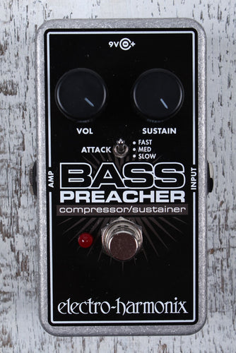 Electro Harmonix Bass Preacher Compressor Sustainer Bass Guitar Effects Pedal