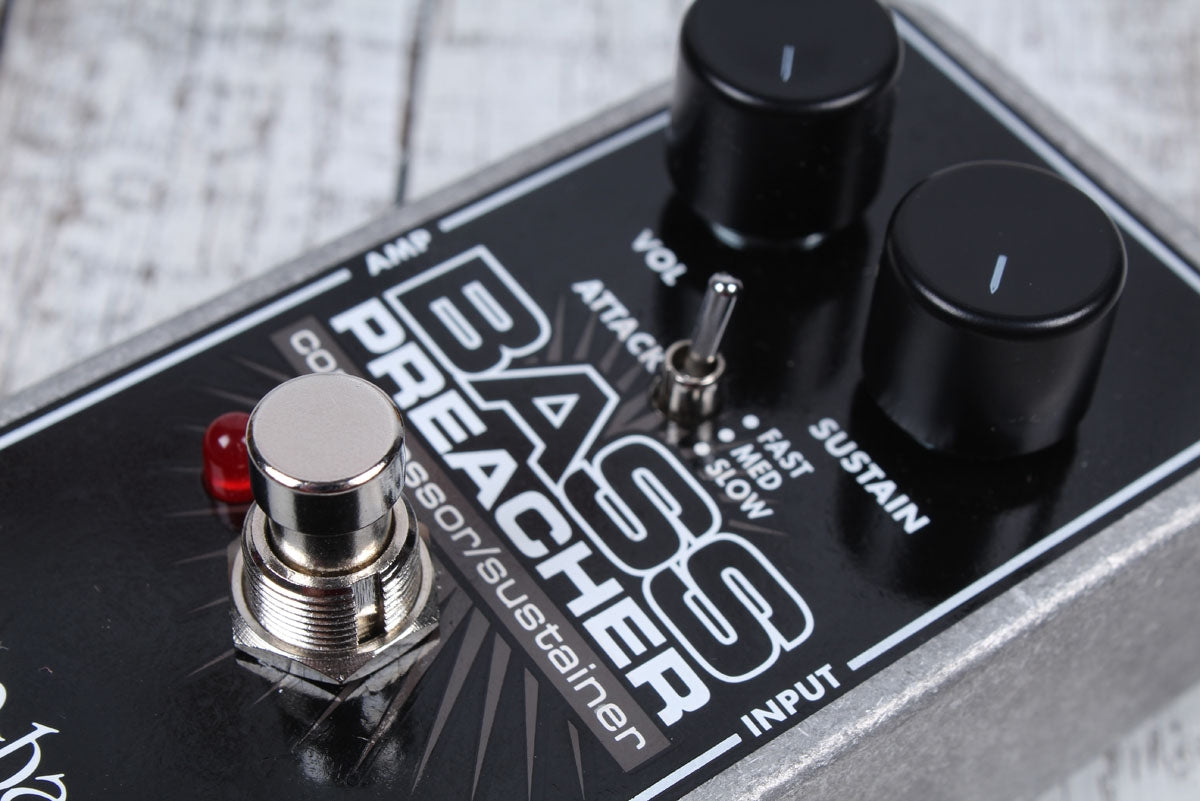 Electro Harmonix Bass Preacher Compressor Sustainer Bass Guitar Effects Pedal