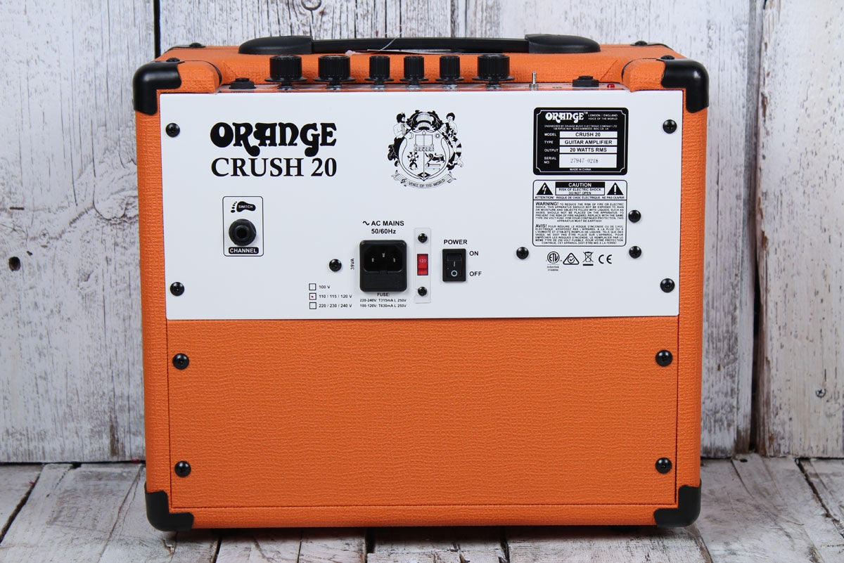 Orange Crush Crush20 Dual Channel Electric Guitar Combo Amplifier 20 Watt Amp