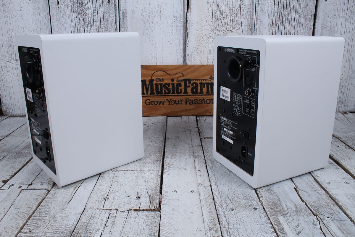 	 Yamaha HS5 PAIR OF TWO 70W Bi Amp Two Way Powered Studio Monitor Active Speaker - White