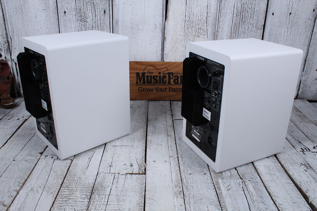 	 Yamaha HS7 PAIR OF TWO 95W Bi Amp Two Way Powered Studio Monitor Active Speaker - WHITE