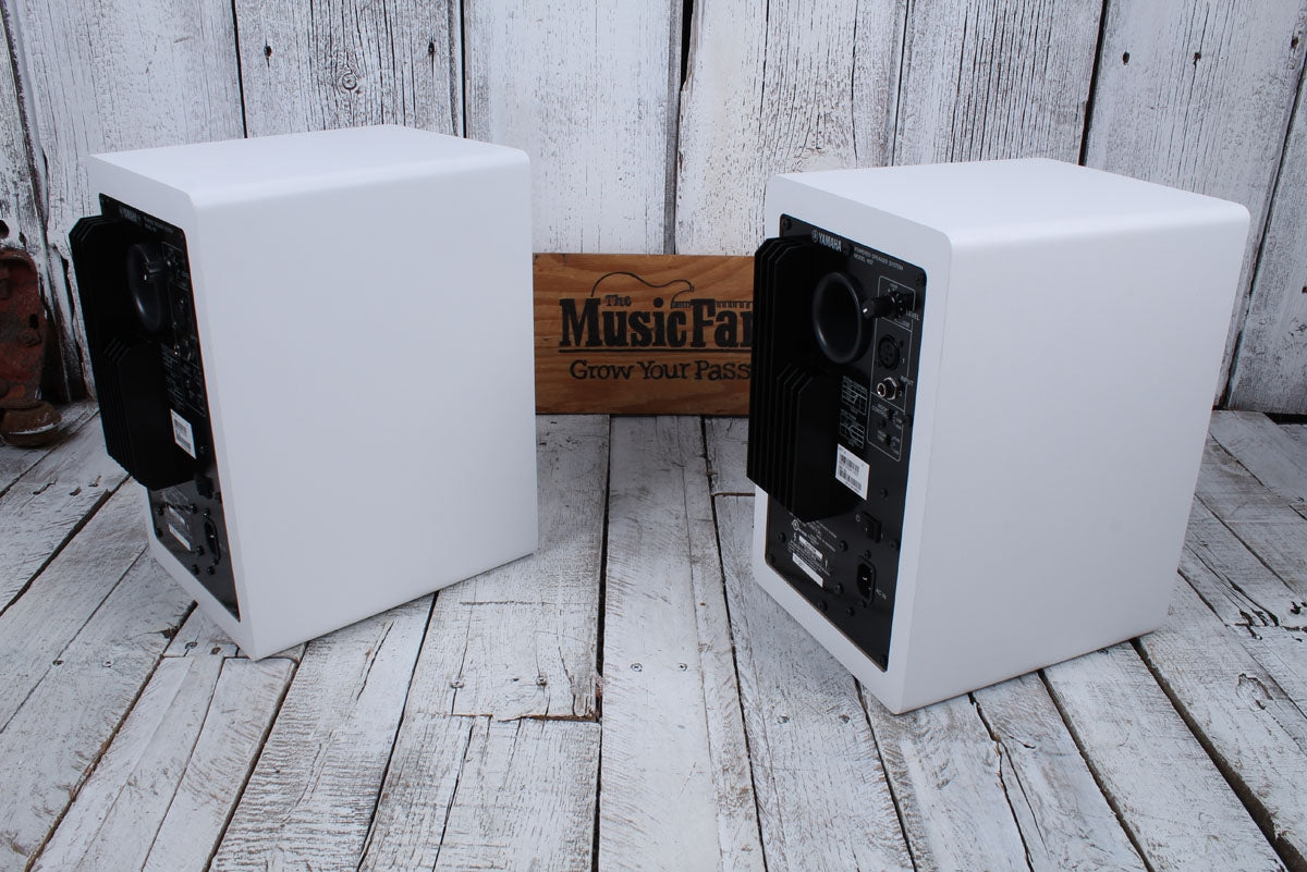 	 Yamaha HS7 PAIR OF TWO 95W Bi Amp Two Way Powered Studio Monitor Active Speaker - WHITE