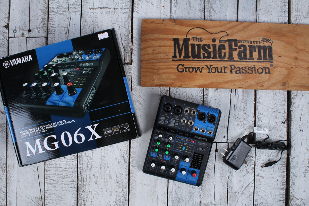 Yamaha MG06X 6 Channel Compact Analog Mixer with 2 Mic Preamps