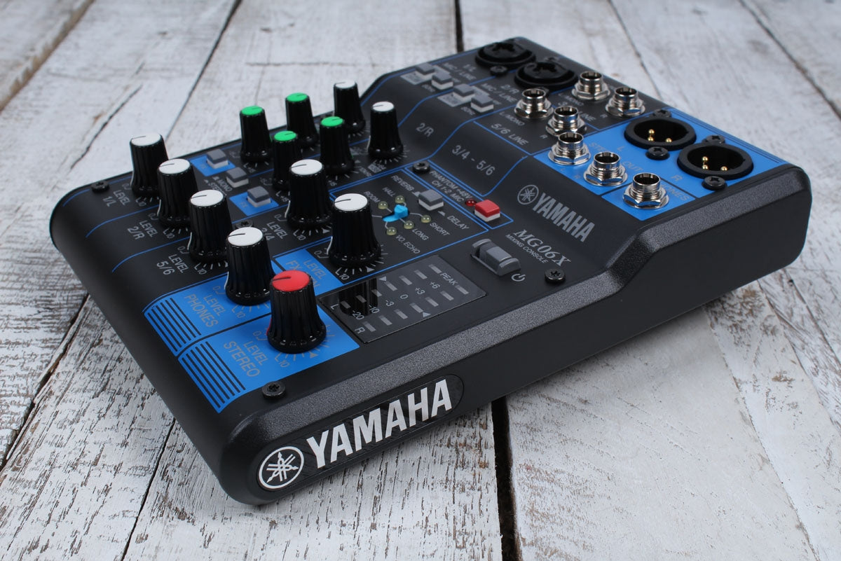 Yamaha MG06X 6 Channel Compact Analog Mixer with 2 Mic Preamps