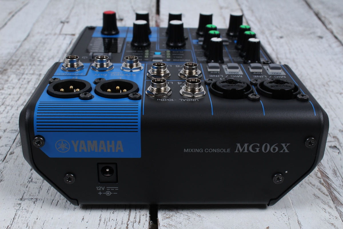 Yamaha MG06X 6 Channel Compact Analog Mixer with 2 Mic Preamps