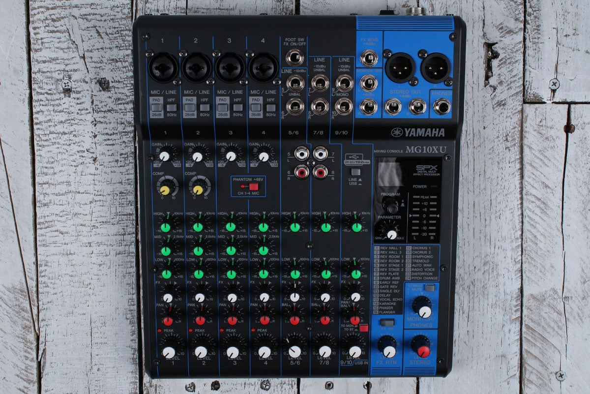 Yamaha MG10XU 10 Channel Mixer with USB Output and SPX Digital Effects  Main image