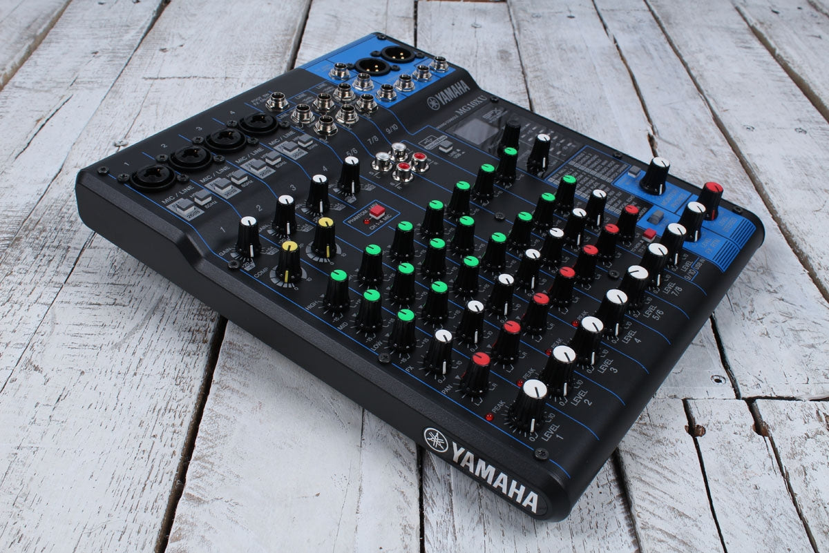 Yamaha MG10XU 10 Channel Analog Stereo Mixer 4 Mic Preamps USB and
