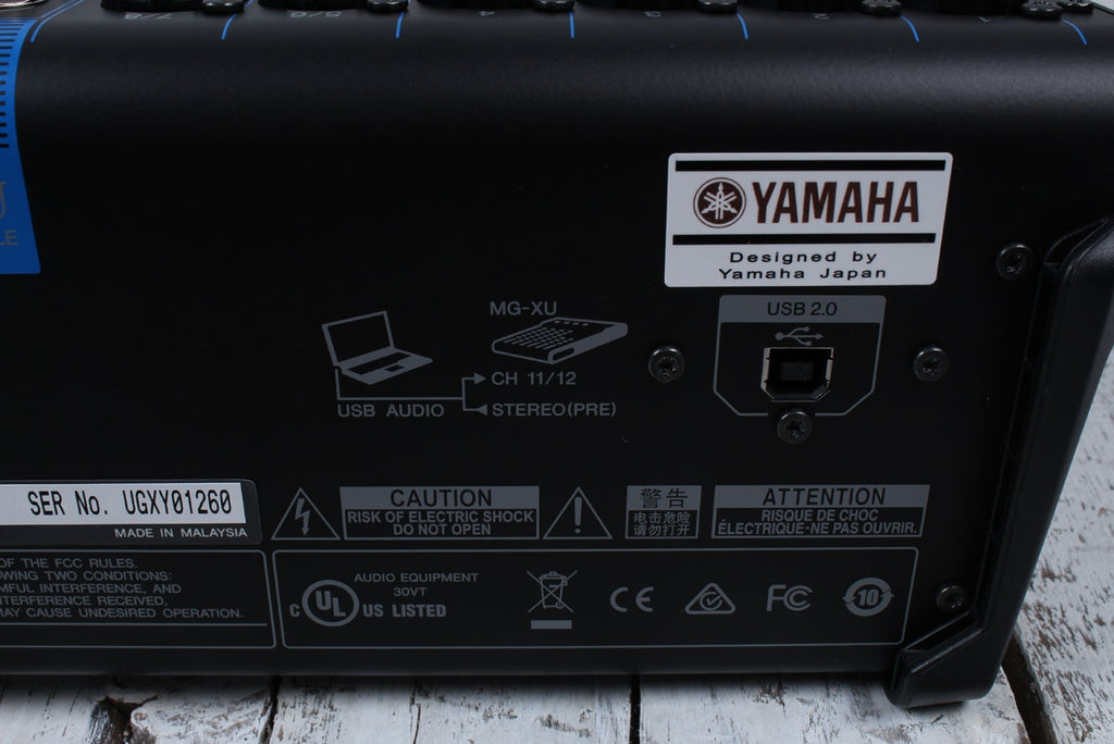 Yamaha MG12XU 12 Input Four Bus Analog Mixer with USB and Digital Effects