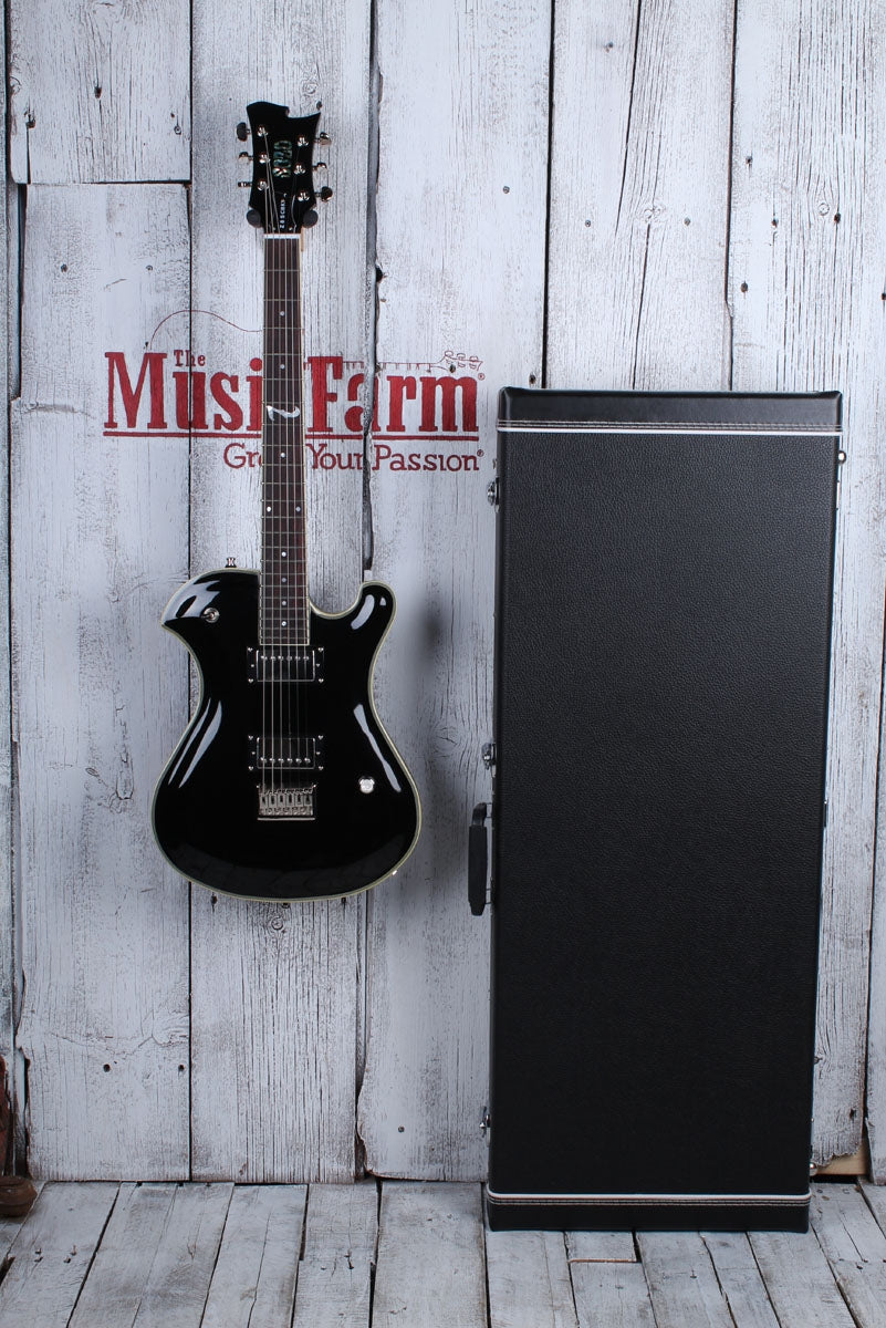 Sozo Z Series Z8SCBK Single Cut Solid Body Electric Guitar with Hardshell Case Secondary image
