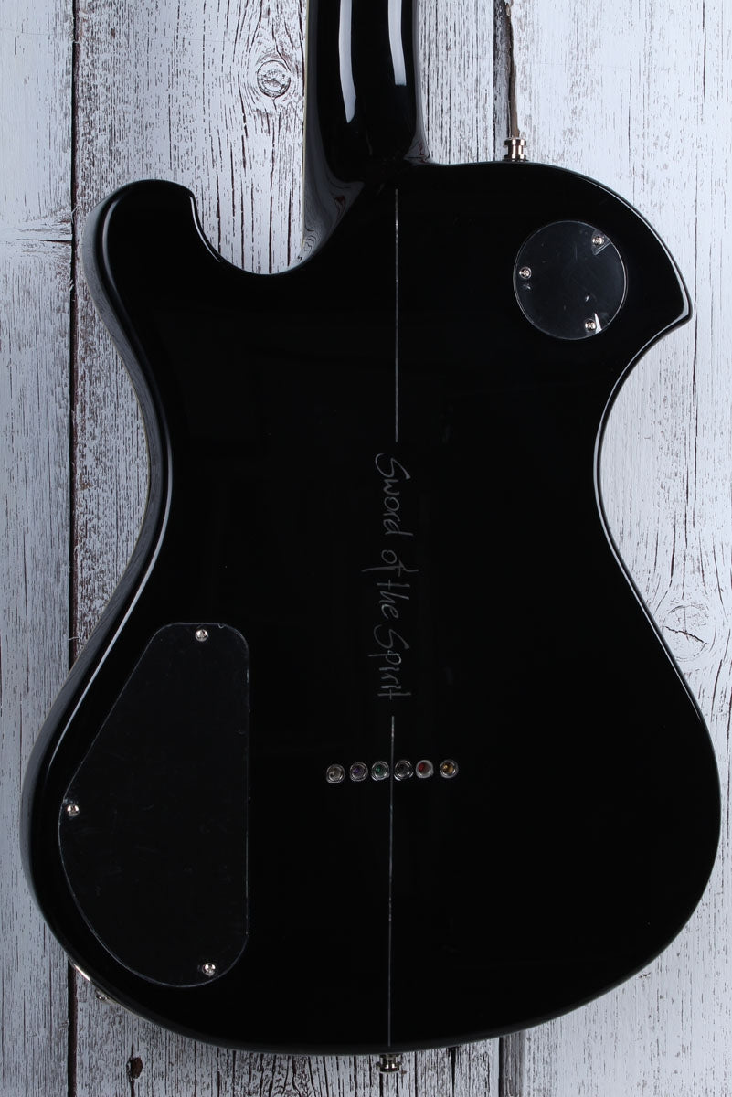 Sozo Z Series Z8SCBK Single Cut Solid Body Electric Guitar with Hardshell Case