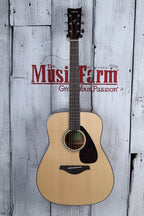 Yamaha Dreadnought Acoustic Guitar Solid Spruce Top Natural Gloss Finish FG800