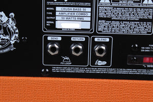 Orange CRUSH BASS 50 Electric Bass Guitar Amplifier 50 Watt 1 x 12 Combo Amp