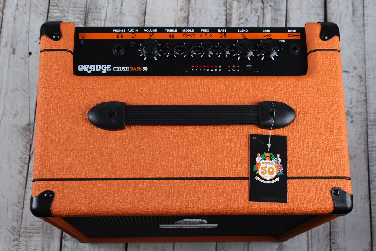 Orange CRUSH BASS 50 Electric Bass Guitar Amplifier 50 Watt 1 x 12 Combo Amp