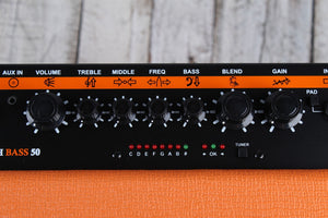 Orange CRUSH BASS 50 Electric Bass Guitar Amplifier 50 Watt 1 x 12 Combo Amp