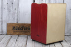 Stagg Standard Sized Birch Cajon Hand Drum Red Finish CAJ 50 M RD with Gig Bag