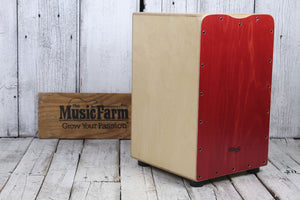 Stagg Standard Sized Birch Cajon Hand Drum Red Finish CAJ 50 M RD with Gig Bag