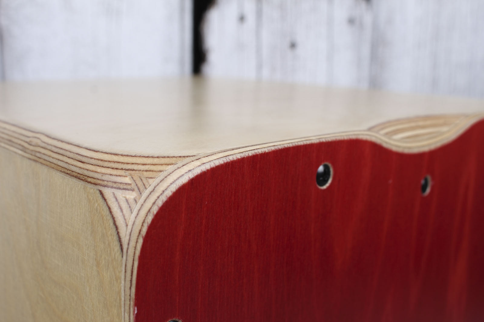 Stagg Standard Sized Birch Cajon Hand Drum Red Finish CAJ 50 M RD with Gig Bag