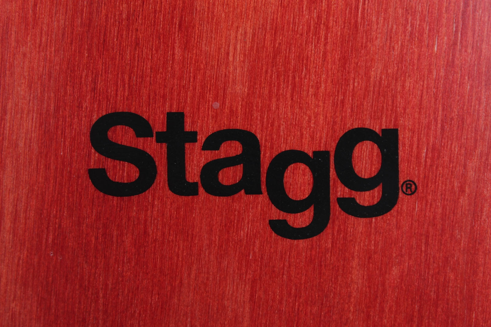 Stagg Standard Sized Birch Cajon Hand Drum Red Finish CAJ 50 M RD with Gig Bag