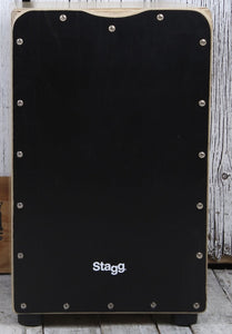 Stagg Birch Cajon Standard Sized Black Finish CAJ-50M BK with Padded Gig Bag