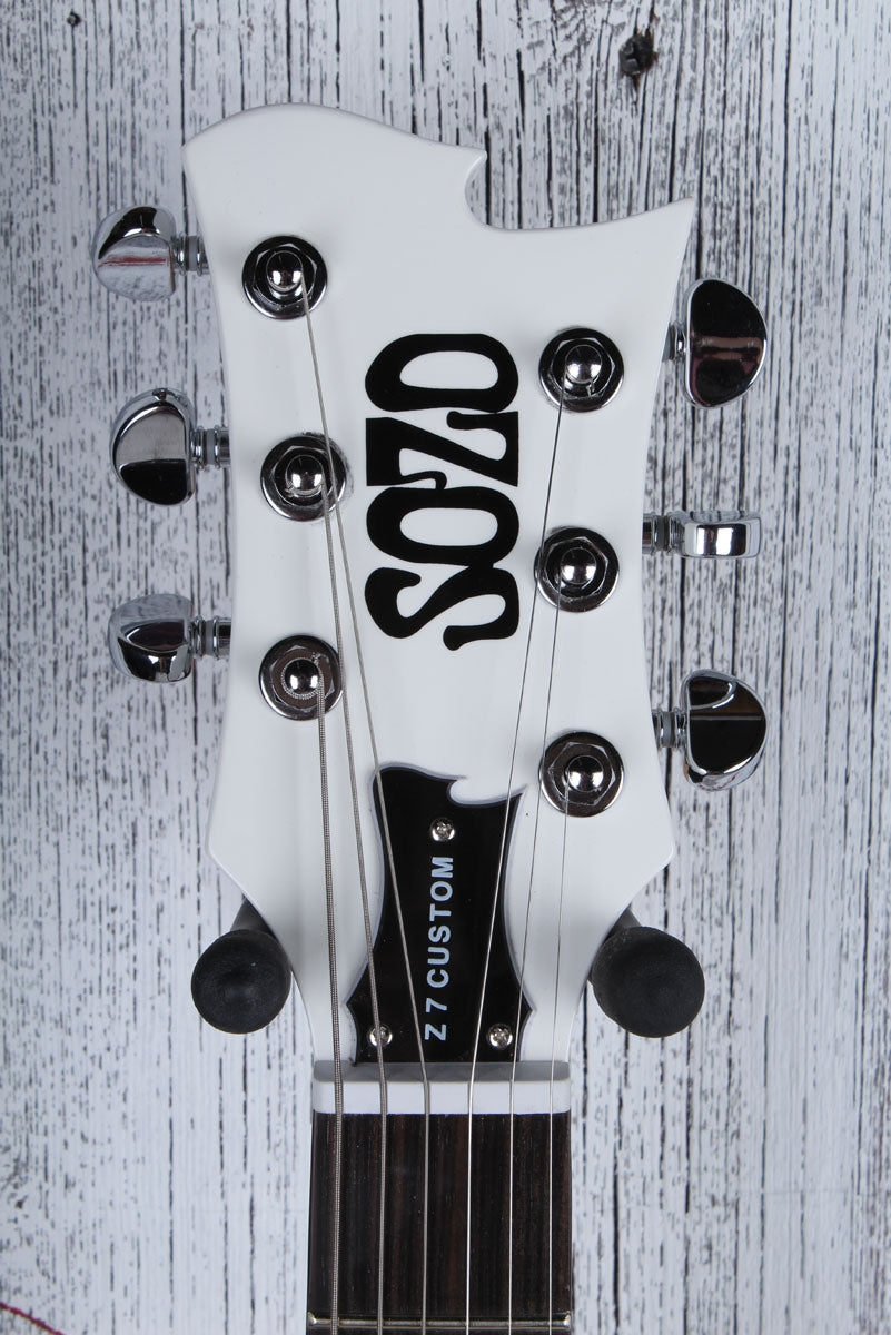 Sozo Z Series Z7CUSTOM Z7 Custom Electric Guitar Snow White with Hardshell Case