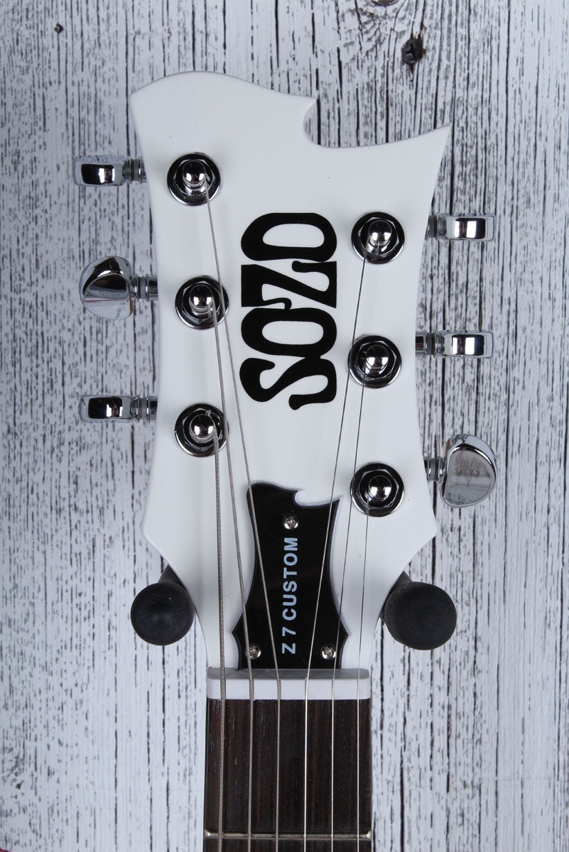 Sozo Z Series Z7CUSTOM Z7 Custom Electric Guitar Snow White with Hardshell Case