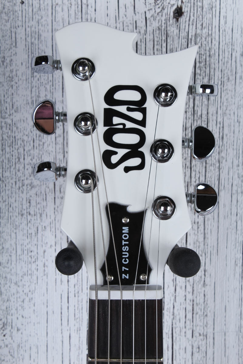 Sozo Z Series Z7CUSTOM Z7 Custom Electric Guitar Snow White with Hardshell Case