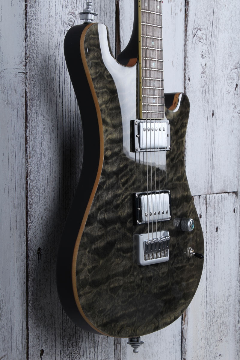 Sozo Z Series Z7TBQ Electric Guitar Trans Black Quilt Maple Top w Hardshell Case