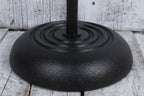 On Stage Round Base Microphone Mic Stand Adjustable Height Black Finish MS7201B