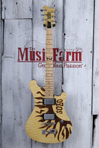 Sozo Z Series Z1LZRNA Electric Guitar Laser Etched Natural with Hardshell Case