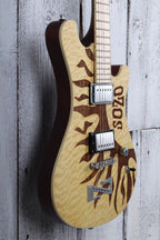 Sozo Z Series Z1LZRNA Electric Guitar Laser Etched Natural with Hardshell Case
