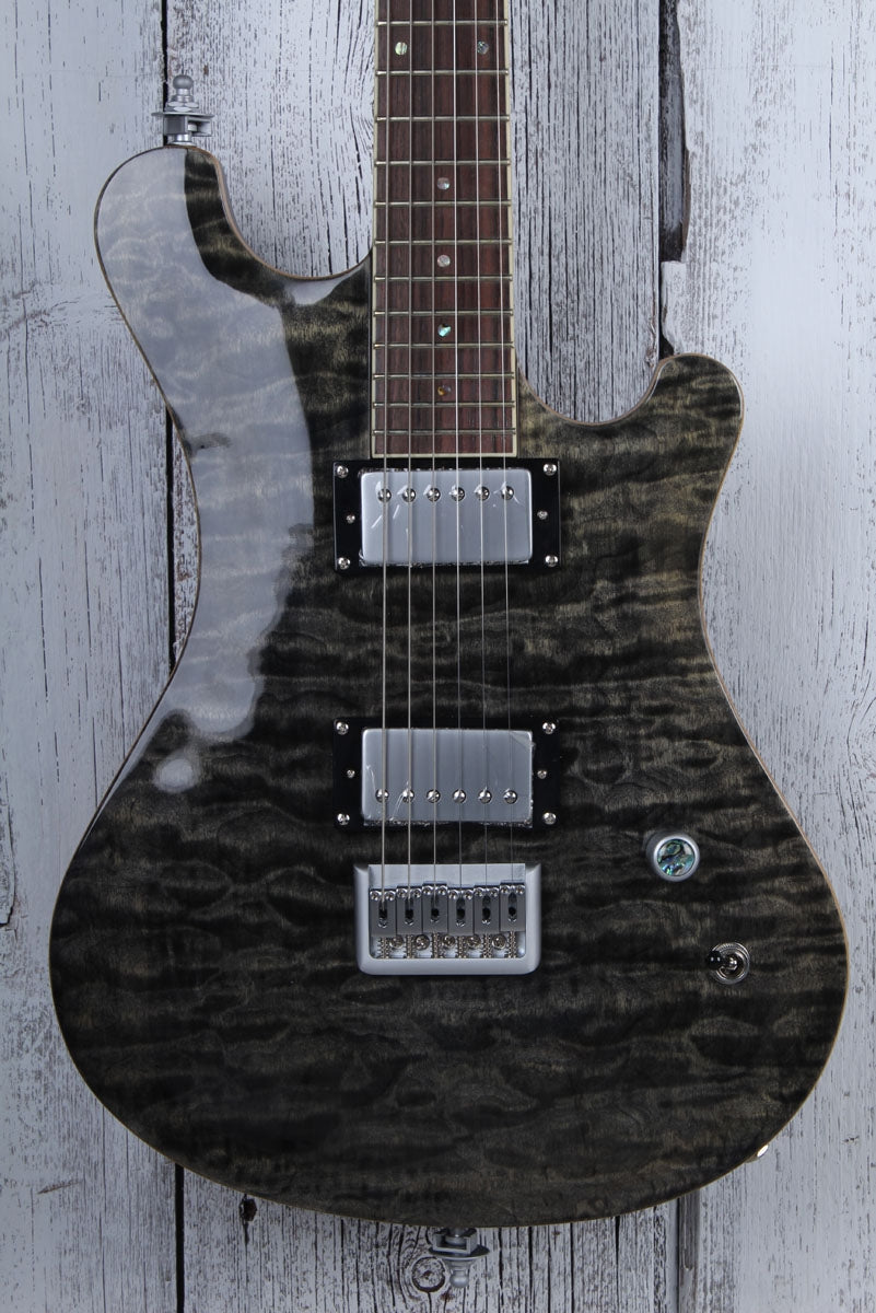 Sozo Z Series Z7TBQ Electric Guitar Trans Black Quilt Maple Top w Hardshell Case