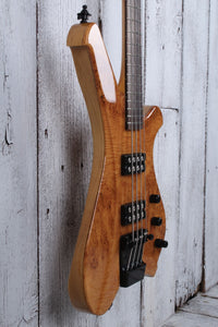 Sozo Z Series Render 4 String Electric Bass Guitar Maple Burl w Hardshell Case