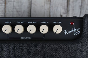 Fender® Rumble 100 Electric Bass Guitar Amplifier 100 Watt 1 x 12 Combo Amp
