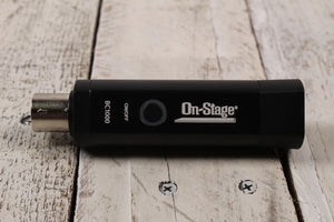 On Stage BC1000 XLR Bluetooth Receiver with Rechargeable Battery and USB Cable