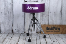 Load image into Gallery viewer, ddrum Mercury Fat Double Braced Drum Throne White and Purple Sparkle MFAT WP